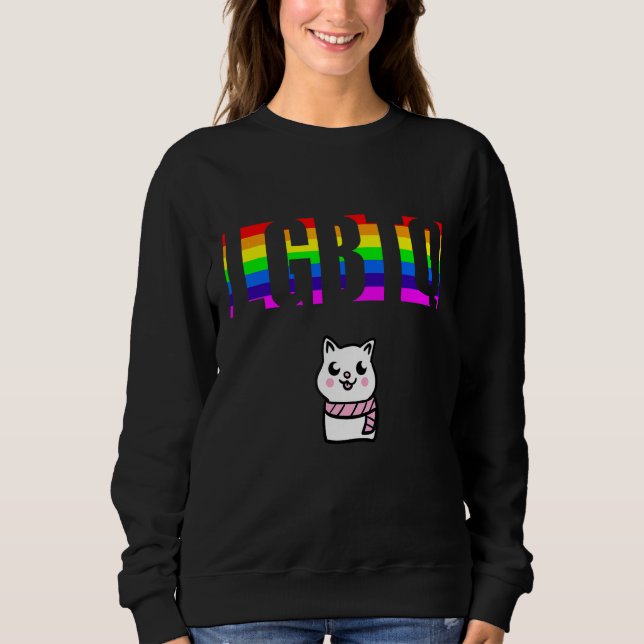 Sudadera Orgullo Aliado de Igualdad LGBTQ Arcoíris Lesbiana (Anverso)