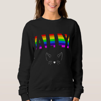 Sudadera Orgullo Aliado LGBTQ Igualdad Arcoíris Lesbiana Ga