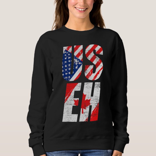 Sudadera Orgullo Americano Canadiense Maple Leaf Useh Bande (Anverso)