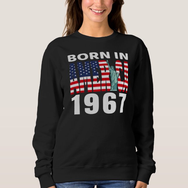 Sudadera Orgullo americano de cumpleaños de 1967 nacido en  (Anverso)