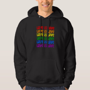 Sudadera Orgullo Arcoiris Ally Love Is Love Bandera Lgbt Ga