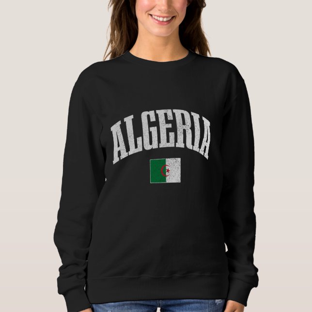 Sudadera Orgullo argelino Bandera africana patrimonio de ra (Anverso)