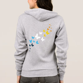 Sudadera Orgullo AroAce Mariposa - Colores de la Bandera Ar