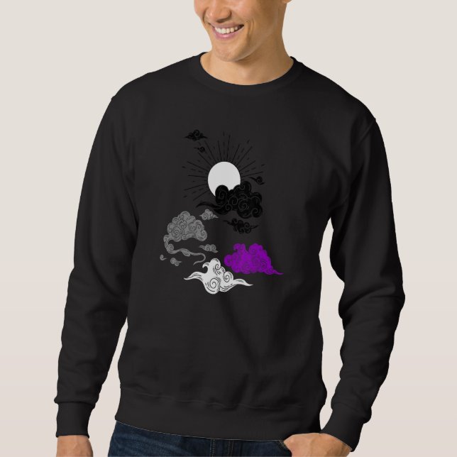 Sudadera Orgullo asexual japonés Sun LGBTQ Ace Sky LGBT Ase (Anverso)