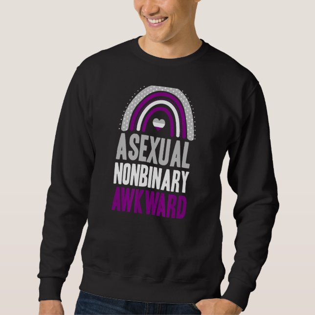 Sudadera Orgullo asexual no binario incómodo asexual bohemi (Anverso)