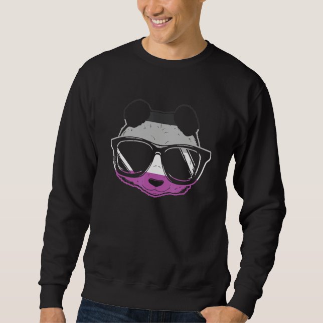 Sudadera Orgullo asexual Panda Bandera asexual gafas de sol (Anverso)