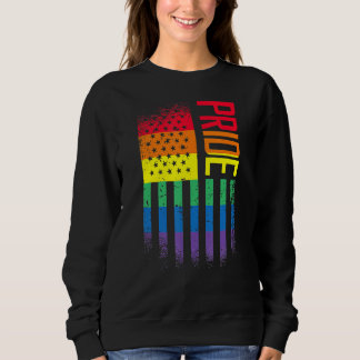Sudadera Orgullo Bandera Americana Arcoiris Apoya Lgbt Lesb