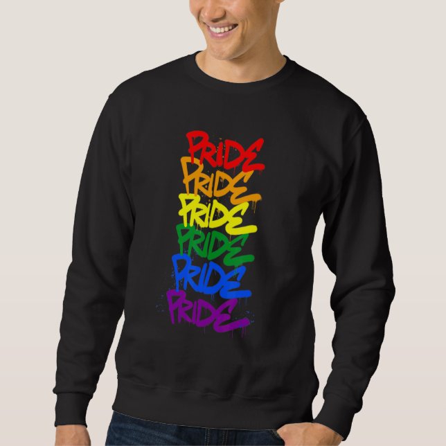 Sudadera Orgullo Bandera Lgbtq Diseño de Graffiti Street Ar (Anverso)