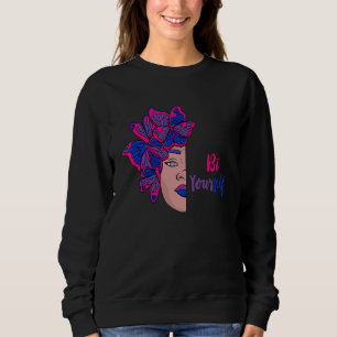 Sudadera Orgullo Bi Lgbtq Mariposa Medio Rostro Bisexualida