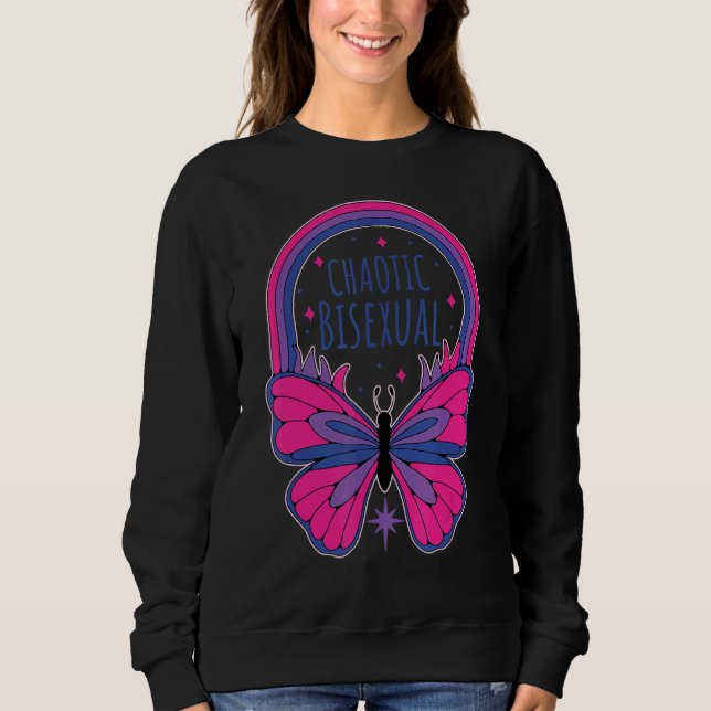 Sudadera Orgullo bisexual bisexual caótico 1 (Anverso)