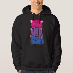 Sudadera Orgullo bisexual Kawaii Gato Gato Piel Anime L