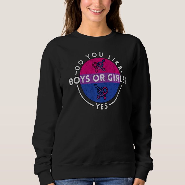 Sudadera Orgullo bisexual Lgbt Chicas Sí Queer No binario (Anverso)