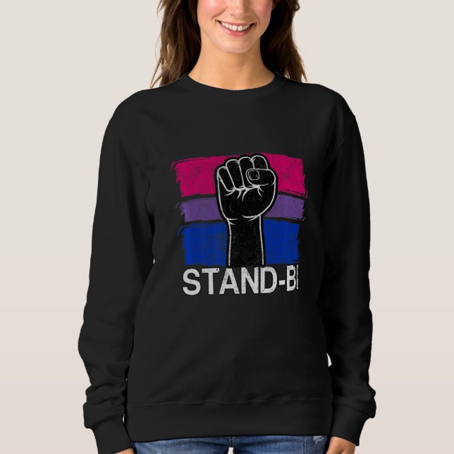Sudadera Orgullo Bisexual Lgbt Stand Bi Queer No binario (Anverso)