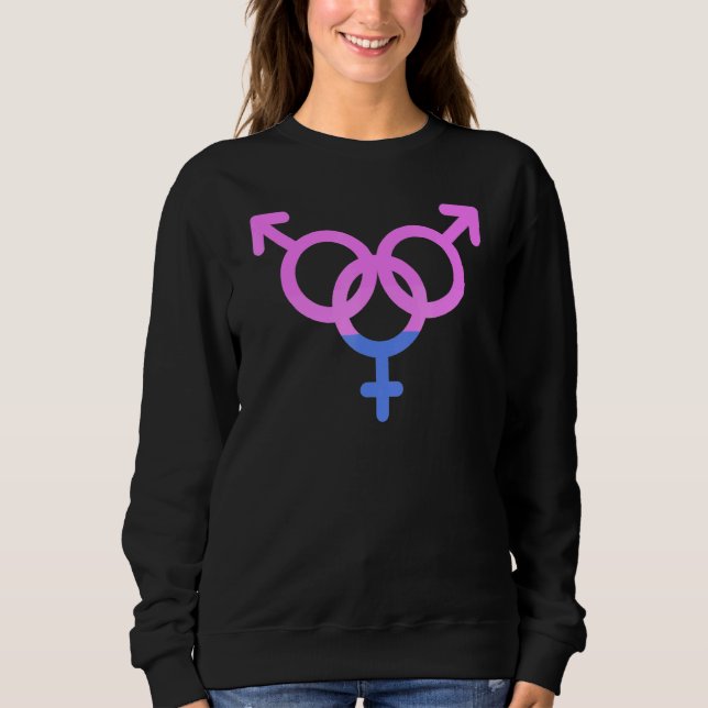 Sudadera Orgullo bisexual Lgbtqia Amor Apoyo Bi Hombres B (Anverso)