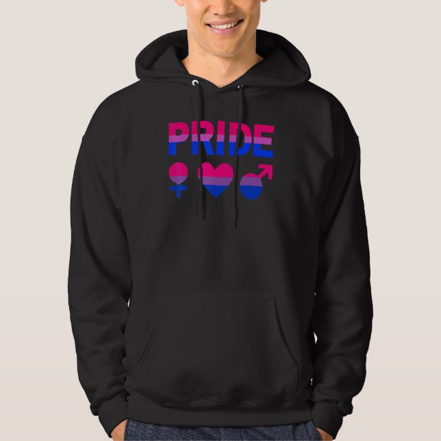 Sudadera Orgullo bisexual Lgbtqia Amor Apoyo Bi Hombres B (Anverso)