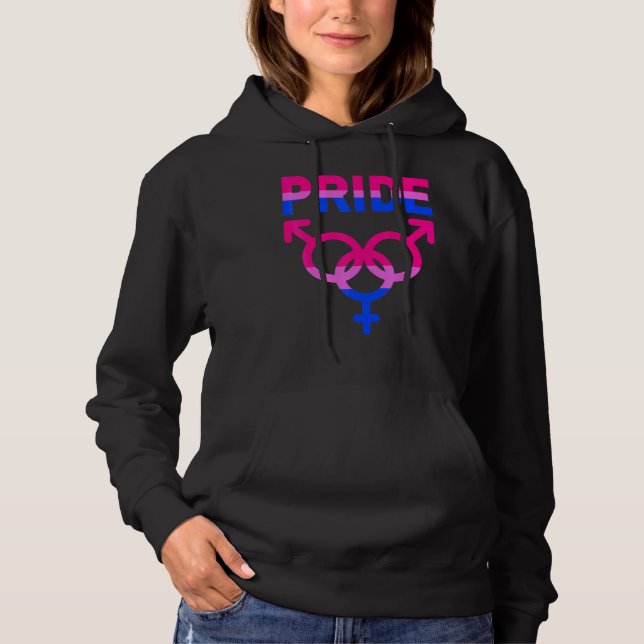 Sudadera Orgullo bisexual Lgbtqia Apoyo al amor Hombres Muj (Anverso)