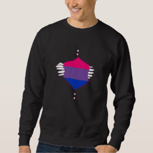 Sudadera Orgullo Bisexual Pecho Bandera Bisexual Orgullo LG