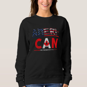 Sudadera Orgullo Canadiense Estadounidense Bandera De Estad