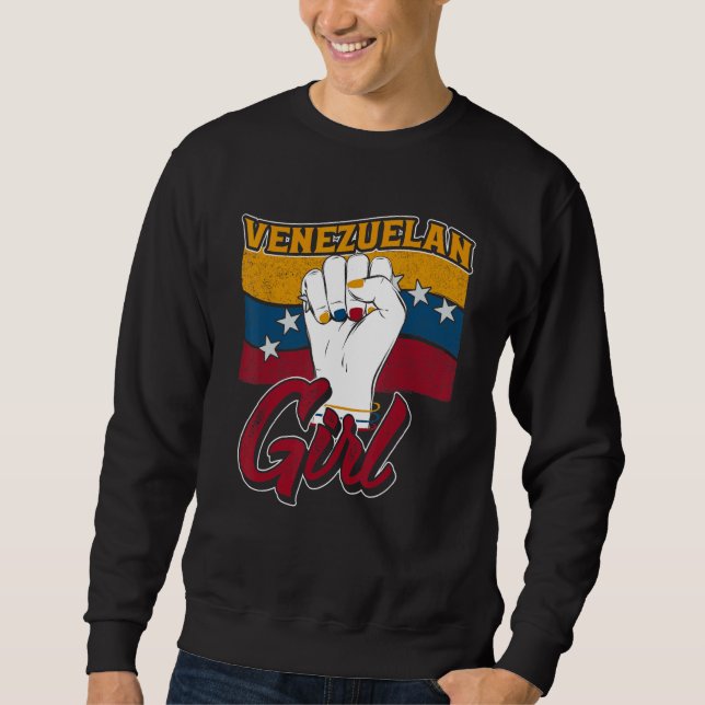 Sudadera Orgullo caraqueño latinas Chica venezolana (Anverso)