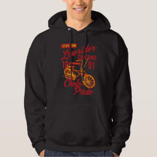 Sudadera Orgullo Cholo Quédate Bajo Bicicleta Retro Chicano