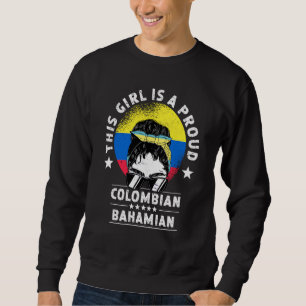 Sudadera Orgullo Ciudadano Colombiano Bandera Bahamas Mujer