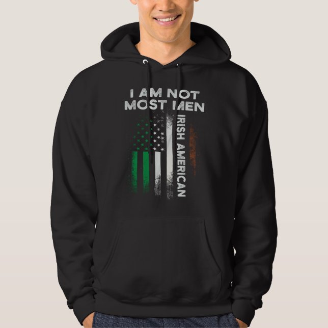 Sudadera Orgullo ciudadano dual de hombres irlandeses ameri (Anverso)
