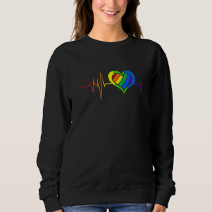 Sudadera Orgullo Corazón Lgbtq Bisexual Amo Arcoiris Transg