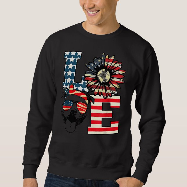 Sudadera Orgullo de amor Día de la Independencia de Estados (Anverso)