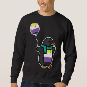 Sudadera Orgullo de animales entrecruzados de globo pingüin