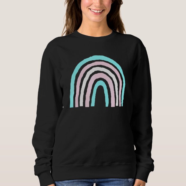 Sudadera Orgullo de Bandera Trans Arcoiris Boho Lbgtqia (Anverso)