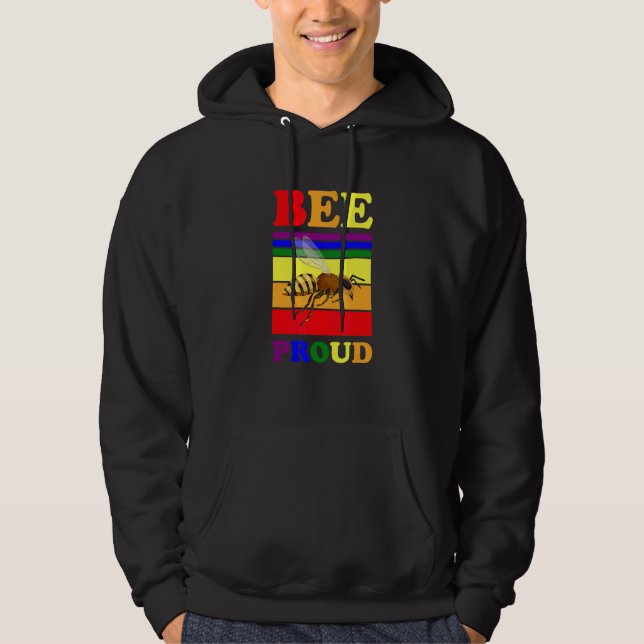 Sudadera Orgullo De Bee Orgullo Lgbtq Bandera Arcoiris Abej (Anverso)