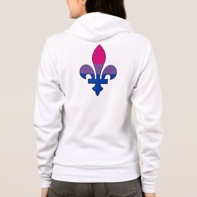 Sudadera Orgullo de Bisexualidad fleur-de-lis (Reverso)