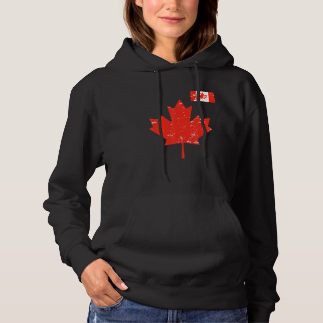 Sudadera Orgullo de Canadá - Hoja de arce canadiense y vint (Anverso)