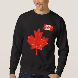 Sudadera Orgullo De Canadá Hojas De Maíz Canadiense Y Vinta