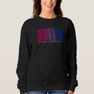 Sudadera Orgullo de código de barras bisexual de Washington