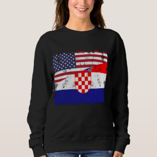 Sudadera Orgullo de Croacia Bandera Croata Estadounidense R