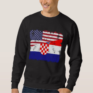 Sudadera Orgullo de Croacia Bandera Croata Estadounidense R