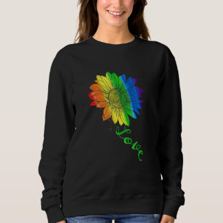 Sudadera Orgullo de flor de girasol Lgbtq Bandera Arcoiris