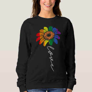 Sudadera Orgullo de flor de girasol Lgbtq Bandera Arcoiris 