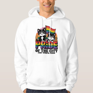 Sudadera Orgullo de Fort Wort City Texas Bandera Arcoiris d
