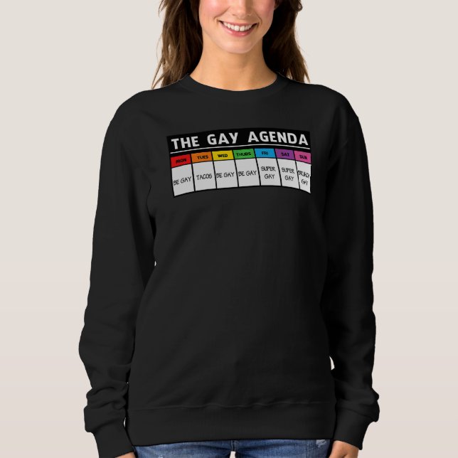 Sudadera Orgullo De Gay Agenda Lgbt (Anverso)