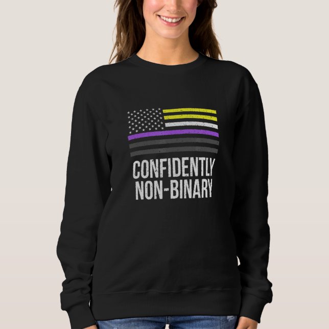 Sudadera Orgullo De Gente Lgbtq No Binario 3 (Anverso)