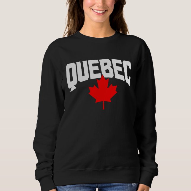 Sudadera Orgullo de la bandera canadiense del arce de Quebe (Anverso)