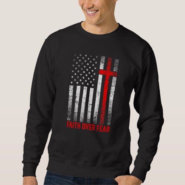 Sudadera Orgullo de la bandera de los Estados Unidos Fe por (Anverso)