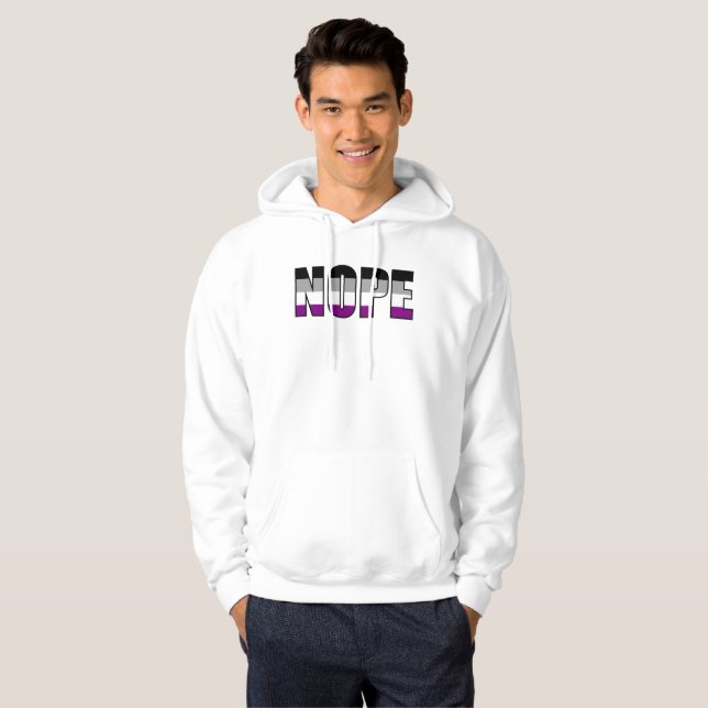 Sudadera Orgullo de la bandera del orgullo asexual de Nope (Anverso completo)