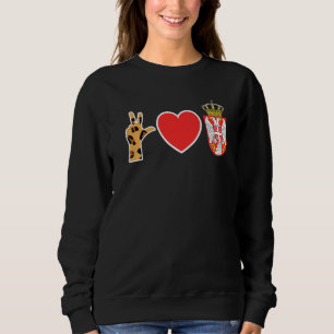 Sudadera Orgullo de la familia de la bandera serbia: amor p