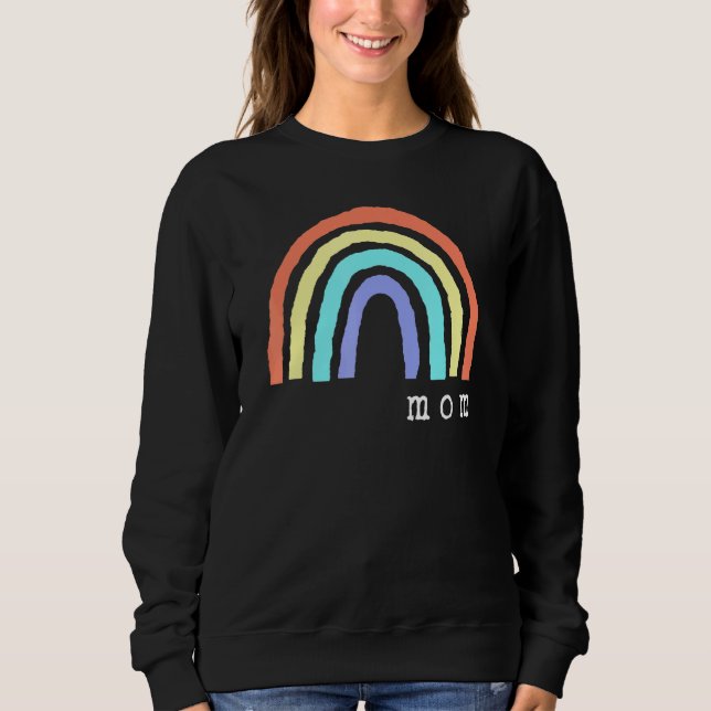 Sudadera Orgullo de mamá arcoiris boho Lbgtqia (Anverso)