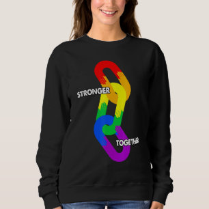 Sudadera Orgullo de Manos Activistas Lgbt Color Juntos Más