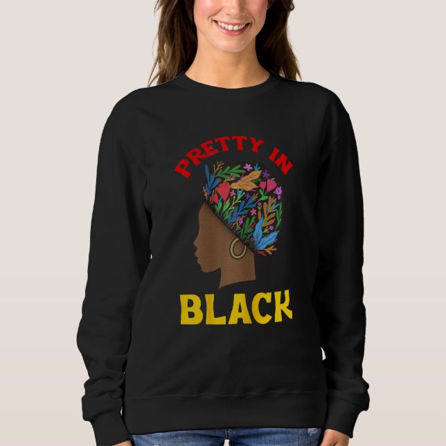 Sudadera Orgullo de mujer afroamericana negra por Bonito (Anverso)