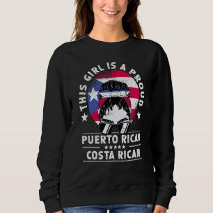 Sudadera Orgullo de mujer niña puertorriqueña criada en Cos